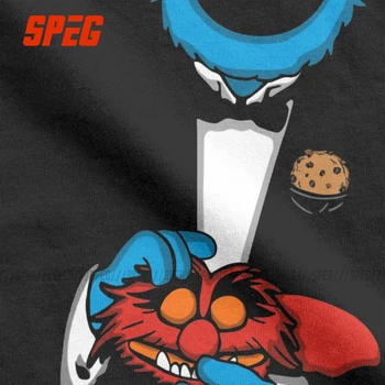 Į Cookiefather vyriški Marškinėliai Cookie Monster Atsitiktinis Tees trumpomis Rankovėmis Apvalios Kaklo Marškinėliai Medvilnė, Dovanų Idėjos Drabužių