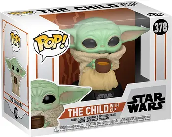 Į Mandalorian Vaiką Kūdikio Yoda su Taurės Vinilo Bobblehead Lėlės Veiksmų Skaičius, Žaislai