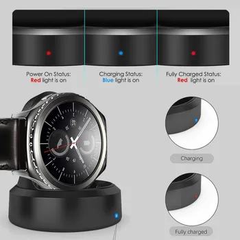 Įkroviklis Samsung Pavarų S3 Nešiojamos Belaidžio Įkrovimo Dokas Magnetinio Laikiklio Klasikinis Pasienio Smart Žiūrėti Įkroviklis