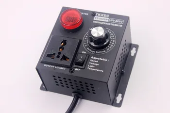 Įtampa Ekranas AC 220V 4000W SCR Elektroninių Įtampos Reguliatorius Elektrinis įrankis Variklio Greičio Reguliatorius Reguliuojamas