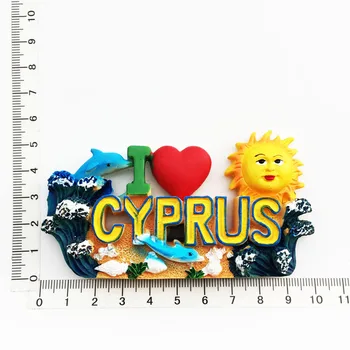 Šaldytuvas Magnetas Apdailos Kipras Turistų Suvenyrų Kolekcija Šaldytuvas Magnetas City Kelionių Pasaulio Turizmo Amatų Dovanų Idėjos