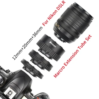 ŠAUDYTI Automatiniu Fokusavimu Macro Extension Tube Žiedas Rinkinys, skirtas Nikon D3200 D3300 D5600 D7100 D5300 D7200 D7500 D3100 D90 D5100 D5500 D4 DSLR