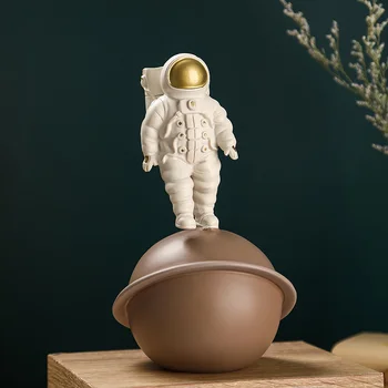 Šiaurės Astronautas Statula Europos Home Office Kosmonautas Skulptūra Planetos Pobūdžio Dekoro Miniatiūros Modelio Paveikslas Figūrėlės Amatai