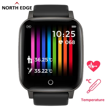 ŠIAURĖS KRAŠTO Vyrų Smart Žiūrėti Kūno Temperatūra 24H Matavimo Sveikatos Žiūrėti Širdies ritmo Smartwatch Fitness Tracker 