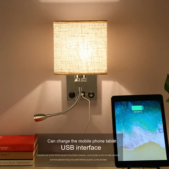 Šiaurės Metalo LED Sienos Lempos USB Įkrauti Mobiliojo Telefono Šiltai Balta Apšvietimo Baras, Restoranas Kambarį LED Šviesos Koridoriaus Dekoras