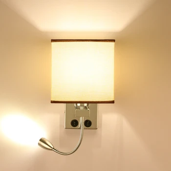 Šiaurės Metalo LED Sienos Lempos USB Įkrauti Mobiliojo Telefono Šiltai Balta Apšvietimo Baras, Restoranas Kambarį LED Šviesos Koridoriaus Dekoras