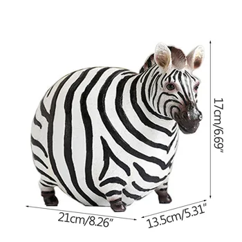 Šiaurės Mėgėjams Riebalų Zebra Statula Dervos Amatų Darbalaukio Papuošalai Miniatiūrinės Statulėlės Modelį, Namų Puošybai Kambarį Dovanos