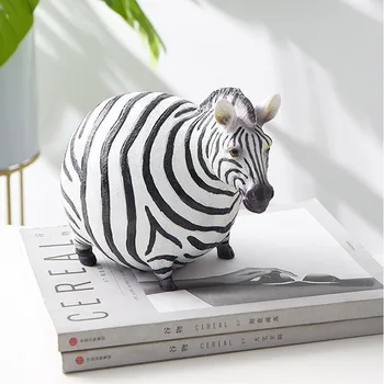 Šiaurės Mėgėjams Riebalų Zebra Statula Dervos Amatų Darbalaukio Papuošalai Miniatiūrinės Statulėlės Modelį, Namų Puošybai Kambarį Dovanos