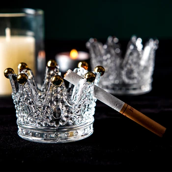 Šiaurės Stiliaus Crown Stiklo Žvakidė Vestuvių Dekoratyvinių Žvakių Laikiklis Žiedas Papuošalai, Vonios Kambarys, Saugojimo Dėklas Romantiška Šaliai Dekoro