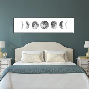 Šiaurės Užtemimas Mėnulio Drobės Plakatas Minimalistinio Spausdinti Visatos Sienos Meno Nuotrauką Kambarį Dekoro Ilgai Meno Reklama