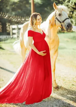 Šifono Motinystės Fotografija Rekvizitai Suknelės Seksualus Nėštumo Suknelė Drabužius Nėščioms Moterims Maxi Motinystės Suknelė Fotosesijas