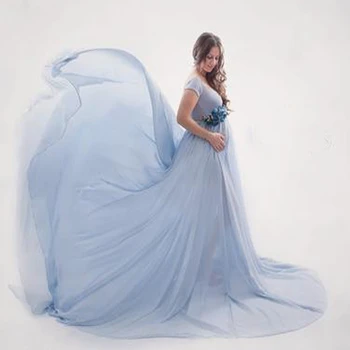 Šifono Motinystės Fotografija Rekvizitai Suknelės Seksualus Nėštumo Suknelė Drabužius Nėščioms Moterims Maxi Motinystės Suknelė Fotosesijas