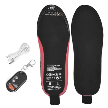 Šildomos Vidpadis USB Šildomos Batų Vidpadžiai Su Nuotolinio Valdymo Koja Šilčiau Kojas Šiltas Kojines Pad Mat Elektriniu Dviračiu, Kempingas