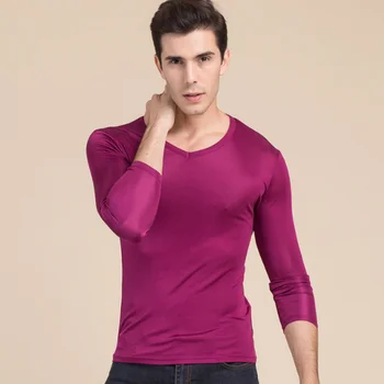 šilko vidinis dėvėti vyrų apatinis trikotažas vyrams, nustatykite vidinį dėvėti termo marškinėliai šilumos apatiniai drabužiai seksualus ilgai johns mens satino naktiniai drabužiai