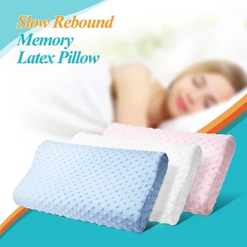 Šilumos atminties putų pagalvės 4 spalvų ortopedinė latekso pagalvė kaklo pagalvė pluošto lėtai rikošetas minkšta pagalvėlė massager gimdos kaklelio sveikatos