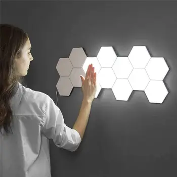 Šiuolaikinių LED Naktinis Apšvietimas Quantum Lempos Modulinės Touch Šviesos prisilietimams Jautrus Apšvietimo Miegamojo Puošimas Magnetinio Namų Luminaria Lampara