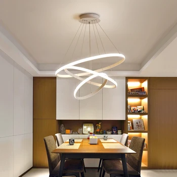 Šiuolaikinių LED šviestuvo už valgomasis kambarys, svetainė Balta/Juoda/Kavos Spalva lampadario moderno Blizgesio Liustra AC85-265V