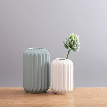 Šiuolaikinės Keramikos Vaza Minimalistinės Kūrybos Stalo Vaza Namų Puošybai Vaza Mados Šiuolaikinės Europos Stiliaus Geometrinis Gėlių Vaza