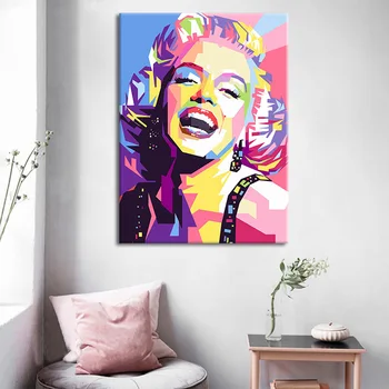 Šiuolaikinės Spalvinga Marilyn Monroe Naftos Tapyba ant Drobės, Plakatų ir grafikos Cuadros Sienos Menas Nuotraukas Kambarį