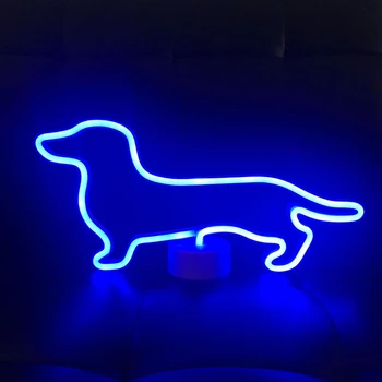 Šuo LED Neon Požymiai Stalo Apdailos Naktį Žibintai, Lempos, Menas, Dekoras, Dekoratyvinis Namų Šalis, Vestuvių, Gimtadienio, Vaikai ar Mergina Kambarys