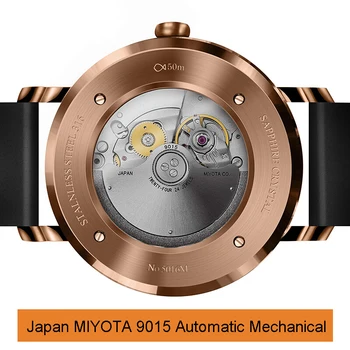 Šveicarija Prabangos Prekės ženklo Žiūrėti Moterų Japonijoje MIYOTA 9015 Mechaninė Automatinė Judėjimo Sapphire atsparus Vandeniui Ponios Laikrodžiai L5016-8