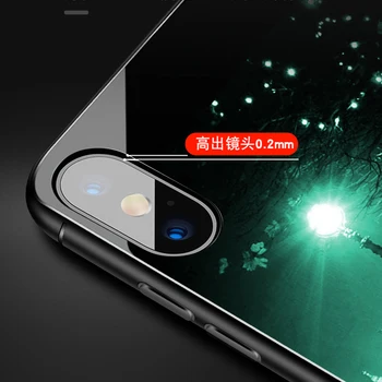 Šviesos Telefoną Atveju Huawei Mate 30 20 30 P20 Pro Lite Y9 2019 Naktį Spindi Stiklo Atveju 