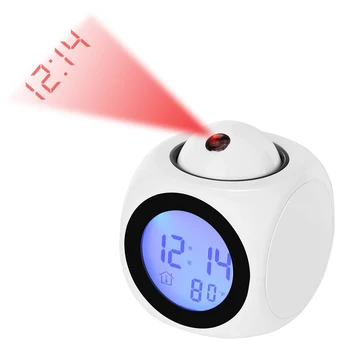 Žadintuvas LED Sienos, Lubos, Projekciniai, LCD Skaitmeninis Balsai Kalbėti Temperatūros Matuoklį Smart Laikrodis HKS99