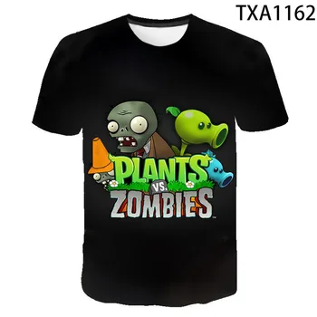 Žaidimai Augalai vs Zombies 3D T Marškinėliai Atsitiktinis Vyrų, Moterų, Vaikų Mados Trumpas Rankovės Berniukas mergaitė Vaikai Atspausdintas T-shirt Kietas Viršūnes Tee
