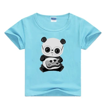 Žaidėjo Panda Bamblys Mergaitėms, Rausvos spalvos Marškinėliai 2020 Metų Vasaros Marškinėliai Berniukams Spausdinti Marškinėlius Viršuje Tees trumpomis Rankovėmis Mergaitei Marškinėlius Bamblys Kūdikių