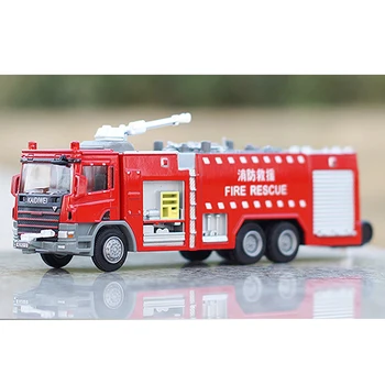 Žaislai, Vandens, Ugnies, Variklis, Sunkvežimių Lydinio Diecast 1:50 Modelio Viršų Vandens Patranka Pasukti 360 Laipsnių Pasukti Priešgaisrinės Gelbėjimo Vaikams, Žaislai