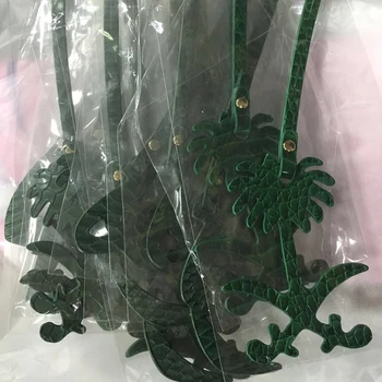 Žalia Stručių Palmių Moterų Maišelį Priedai Python Modelis Arabų Raidėmis Kabo Papuošalai Moterims, Krepšiai, Kuprinės