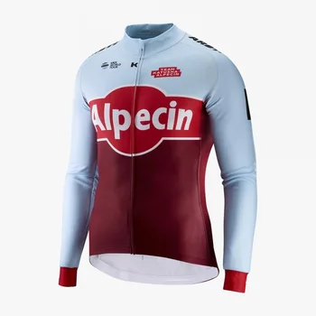 žiemą šilumos vilnos pro team katusha alpecin šilčiau ilgomis rankovėmis dviračių džersis MTB ciklo striukė jersey maillot Ropa ciclismo