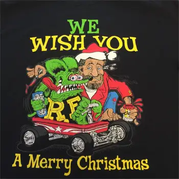 Žiurkės Fink Ed Roth Oficialūs Linksmų Kalėdų Hot Rod T Shirt Didelis