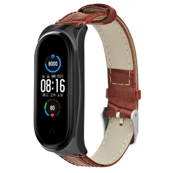 Žiūrėti Juosta Odos Juostelių, 10-24mm Žiūrėti Reikmenys Aukštos Kokybės Rudos Spalvos Watchbands už Xiaomi Smart Apyrankę 5/5 NFC