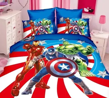 žmogus-voras patalynės komplektas twin dydžio lova apima lapus vaikams, miegamojo puošimas vieną patalyne, berniukai vaikų namų 2-4 vienetų, mėlyna